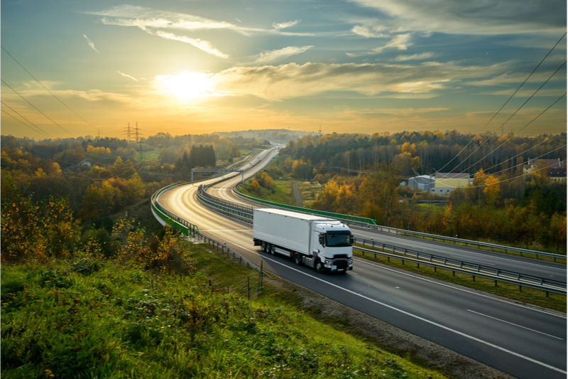 Truck on Country Highway